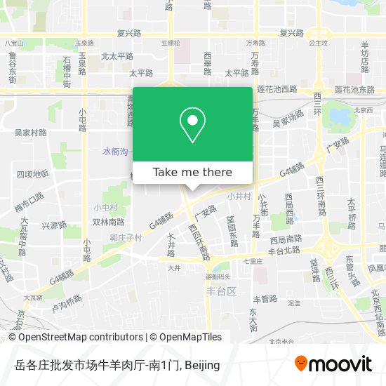 岳各庄批发市场牛羊肉厅-南1门 map