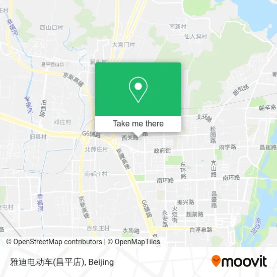 雅迪电动车(昌平店) map