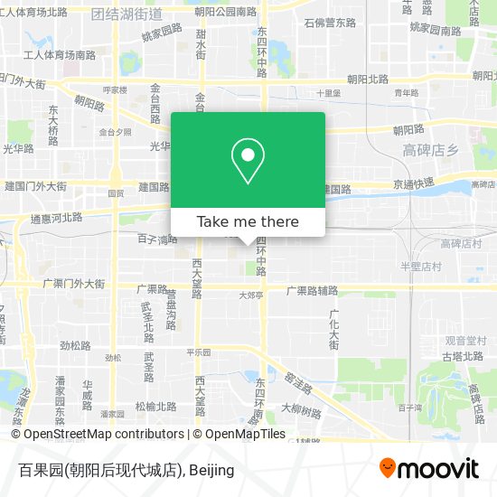 百果园(朝阳后现代城店) map