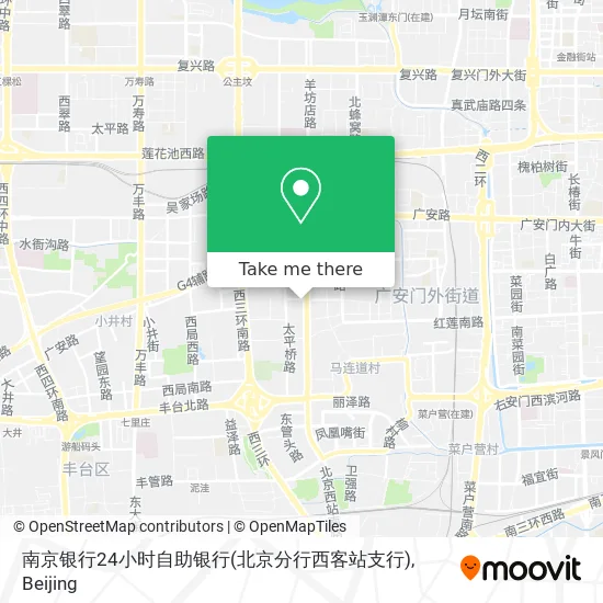 南京银行24小时自助银行(北京分行西客站支行) map
