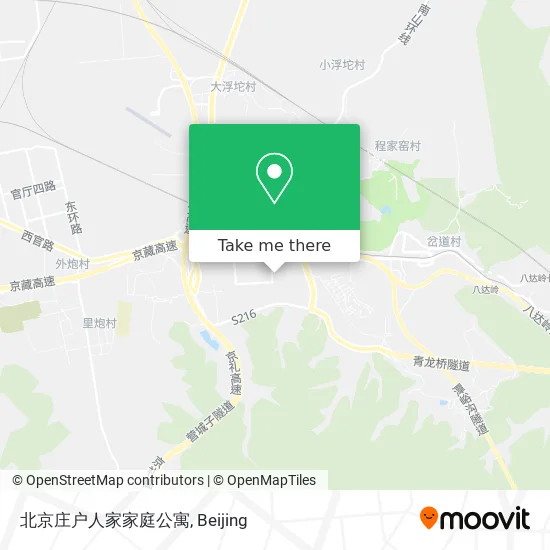 北京庄户人家家庭公寓 map