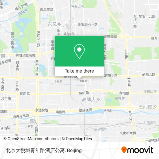 北京大悦城青年路酒店公寓 map