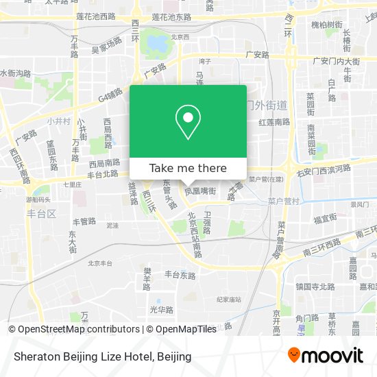 Sheraton Beijing Lize Hotel map