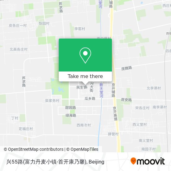 兴55路(富力丹麦小镇-首开康乃馨) map
