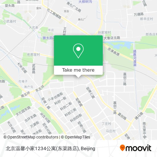 北京温馨小家1234公寓(东渠路店) map