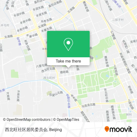 西北旺社区居民委员会 map