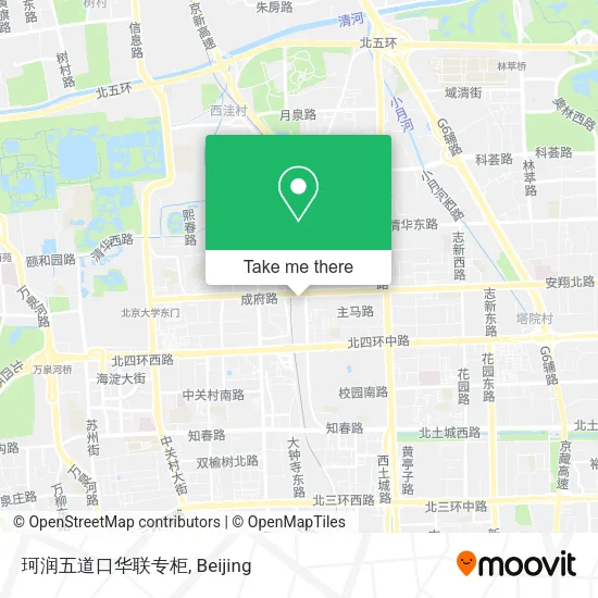 珂润五道口华联专柜 map