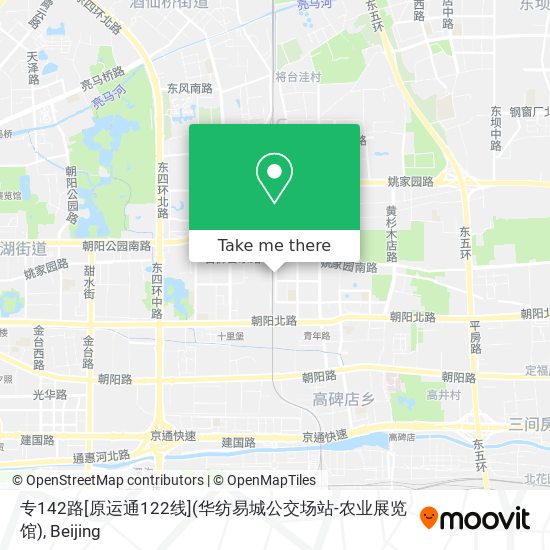 专142路[原运通122线](华纺易城公交场站-农业展览馆) map