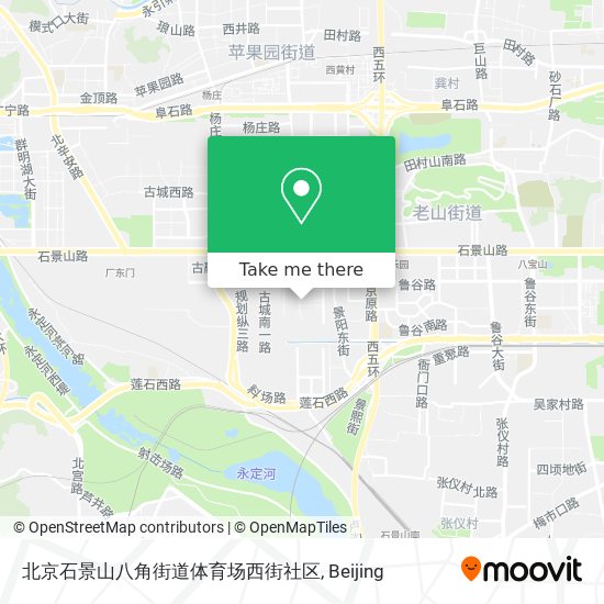 北京石景山八角街道体育场西街社区 map