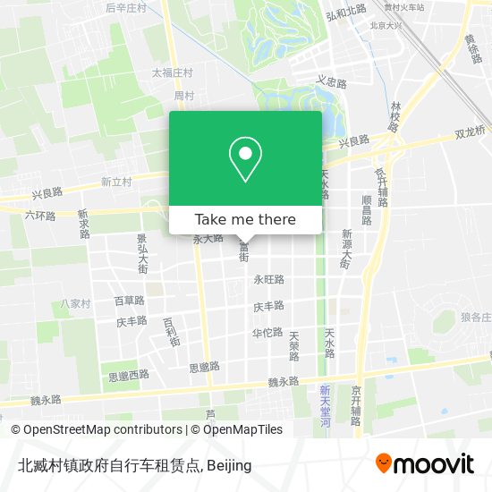 北臧村镇政府自行车租赁点 map