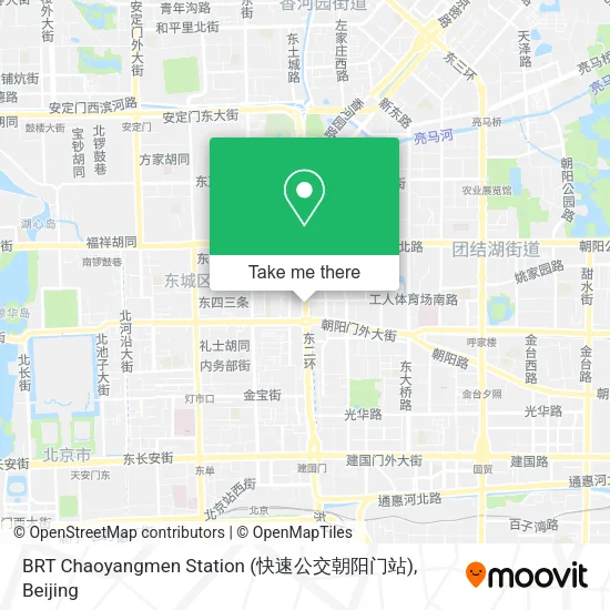 BRT Chaoyangmen Station (快速公交朝阳门站) map