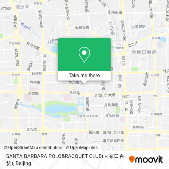 SANTA BARBARA POLO&RACQUET CLUB(甘家口百货) map