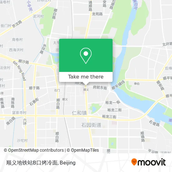 顺义地铁站B口烤冷面 map