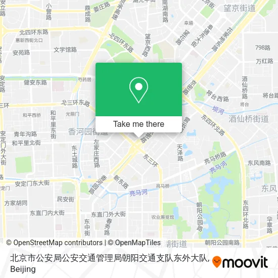 北京市公安局公安交通管理局朝阳交通支队东外大队 map