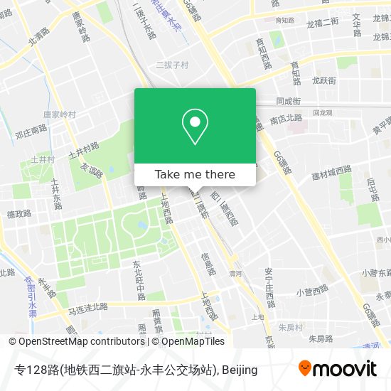 专128路(地铁西二旗站-永丰公交场站) map