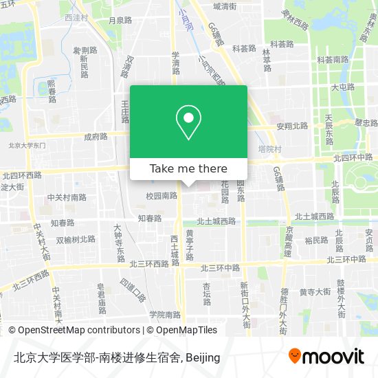 北京大学医学部-南楼进修生宿舍 map
