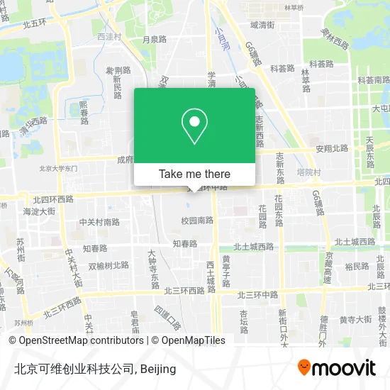 北京可维创业科技公司 map