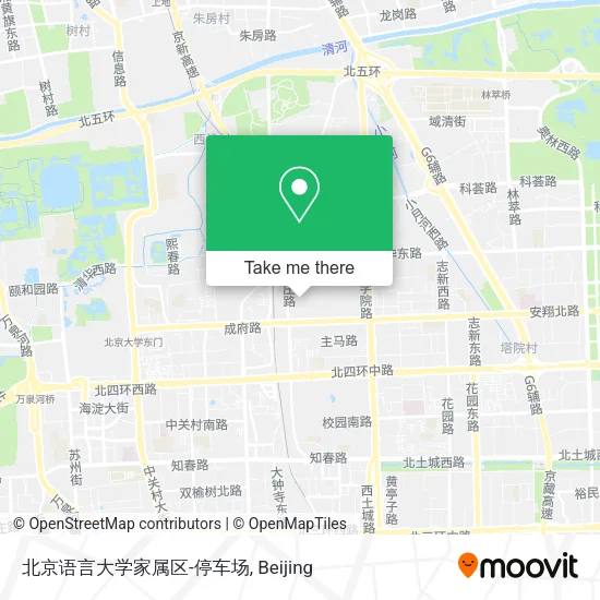 北京语言大学家属区-停车场 map