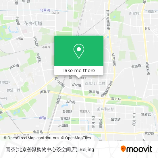 喜茶(北京荟聚购物中心茶空间店) map