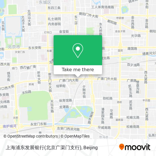 上海浦东发展银行(北京广渠门支行) map