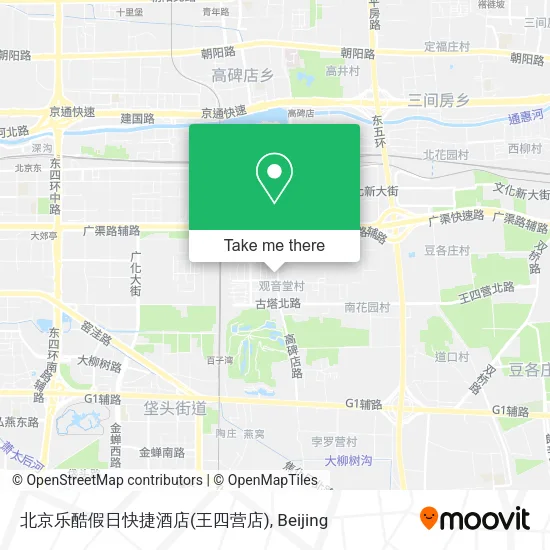 北京乐酷假日快捷酒店(王四营店) map