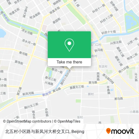 北五村小区路与新凤河大桥交叉口 map