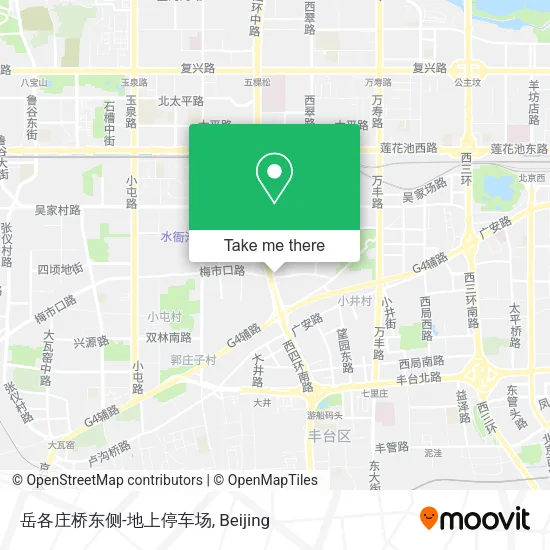 岳各庄桥东侧-地上停车场 map