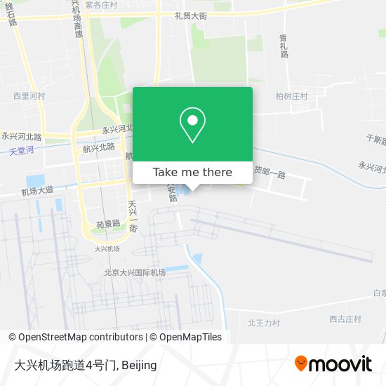 大兴机场跑道4号门 map