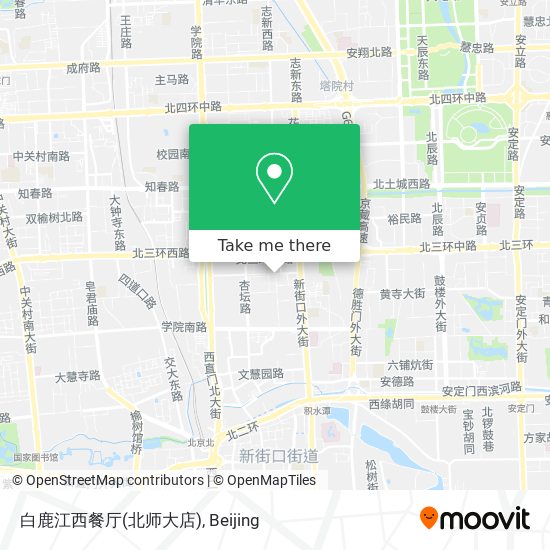白鹿江西餐厅(北师大店) map
