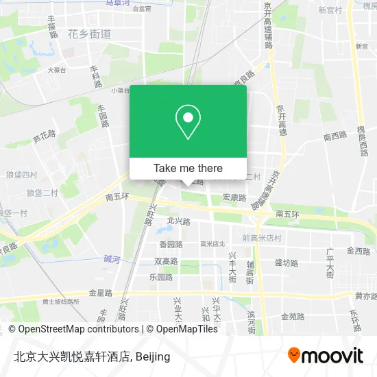 北京大兴凯悦嘉轩酒店 map