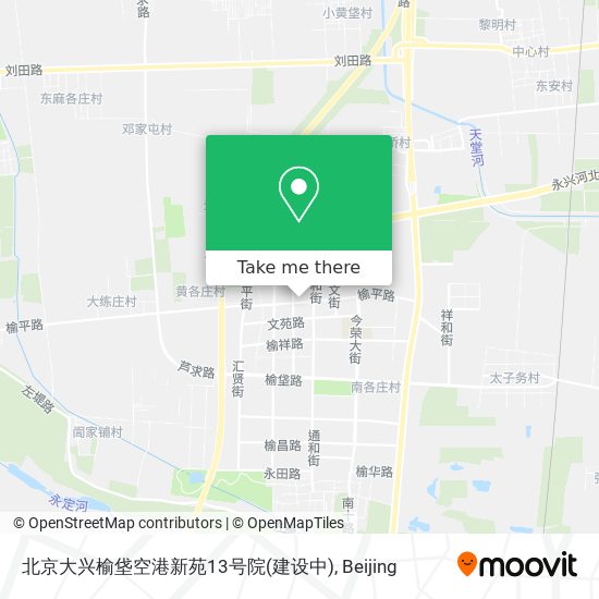 北京大兴榆垡空港新苑13号院(建设中) map