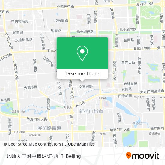 北师大三附中棒球馆-西门 map