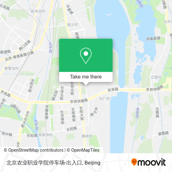 北京农业职业学院停车场-出入口 map