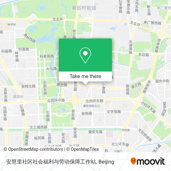 安慧里社区社会福利与劳动保障工作站 map
