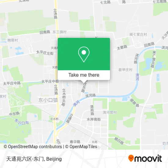 天通苑六区-东门 map