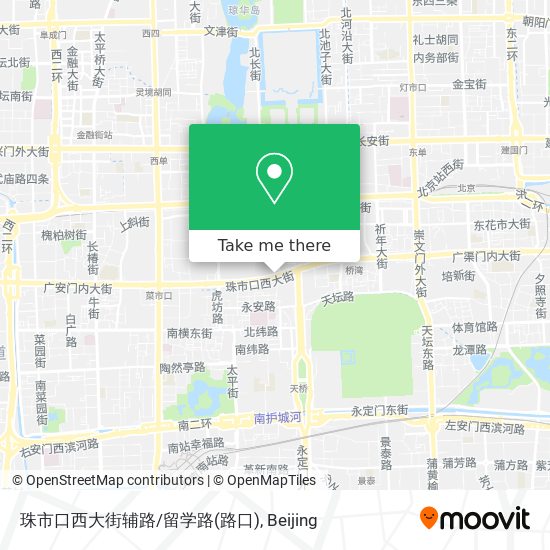 珠市口西大街辅路/留学路(路口) map