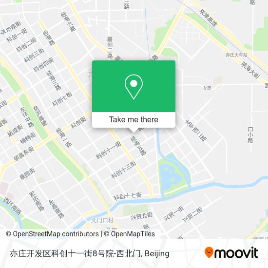 亦庄开发区科创十一街8号院-西北门 map