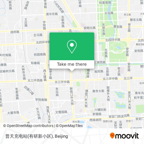 普天充电站(有研新小区) map