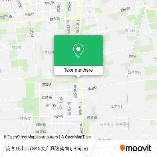 庞各庄出口(G45大广高速南向) map