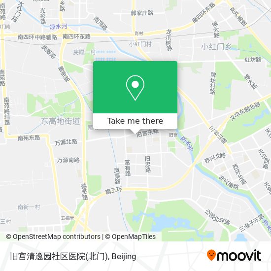 旧宫清逸园社区医院(北门) map