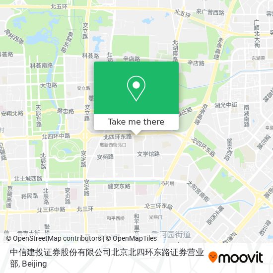 中信建投证券股份有限公司北京北四环东路证券营业部 map