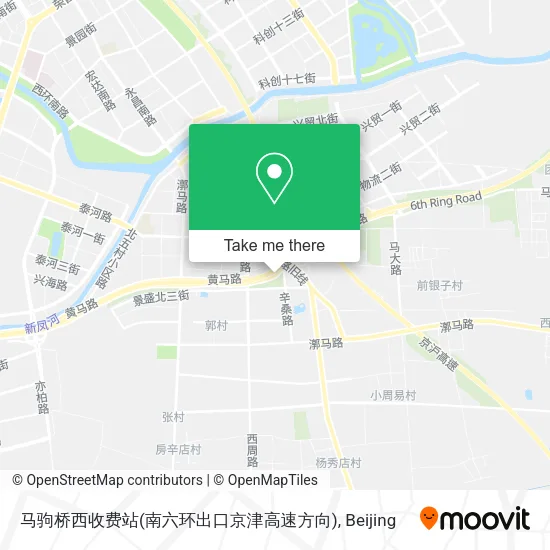 马驹桥西收费站(南六环出口京津高速方向) map