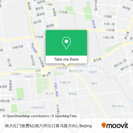 南大红门收费站(南六环出口黄马路方向) map