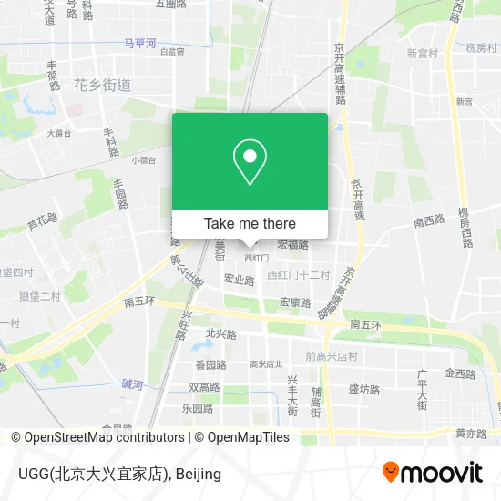 UGG(北京大兴宜家店) map