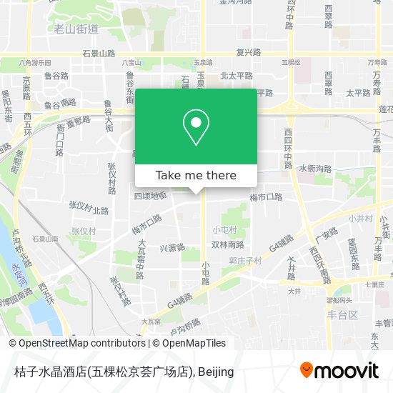 桔子水晶酒店(五棵松京荟广场店) map