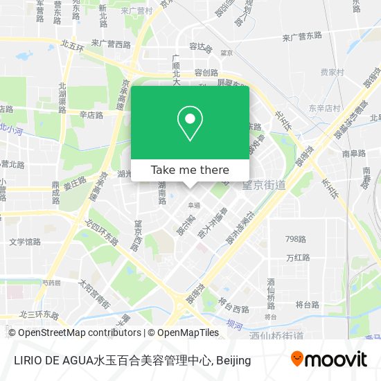 How To Get To Lirio De Agua水玉百合美容管理中心in 望京街道by Metro Or Bus