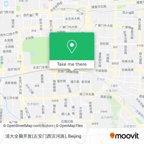 清大全脑开发(左安门西滨河路) map