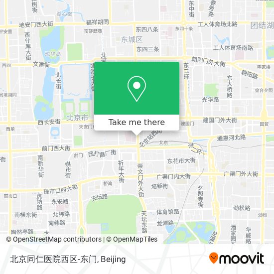 北京同仁医院西区-东门 map