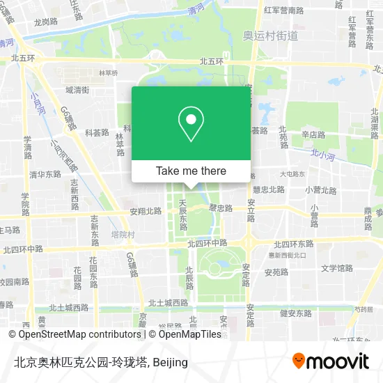北京奥林匹克公园-玲珑塔 map