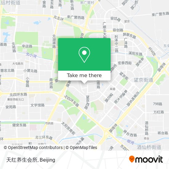 天红养生会所 map